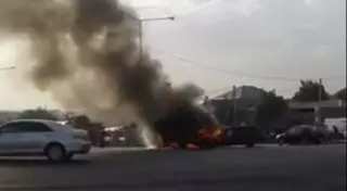 В Шымкенте после столкновения взорвались две машины