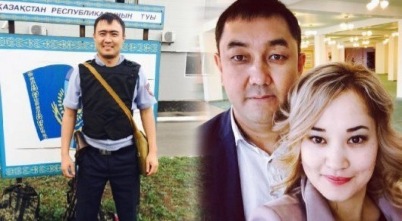 Слева сбитый сотрудник полиции. Справа Бакыжанова со своим мужем-экс главой УАП ДВД ВКО. 