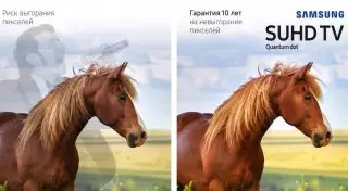 Samsung SUHD TV гарантирует: 10 лет без выгорания пикселей