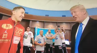 Появилось видео, как Трамп ждал Головкина