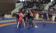 Схватка борцов из России и Грузии завершилась массовой дракой