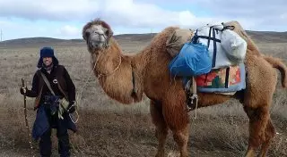 Швед объедет Казахстан верхом на верблюде