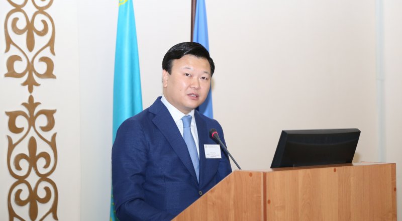 Вице-министр здравоохранения и социального развития Алексей Цой. Фото предоставлено пресс-службой КазНМУ имени Асфендиярова.