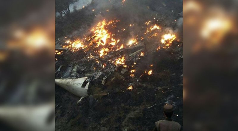 Место крушения пассажирского лайнера. Фото ntv.ru