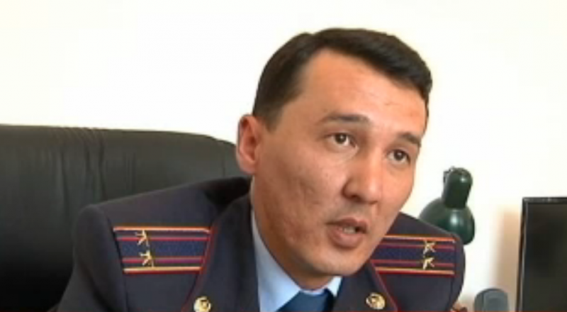 Погибший полковник полиции Айдын Аскарбаев. Скриншот видео КТК.