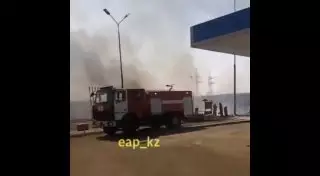 Пожар возле заправки произошел в пригороде Алматы