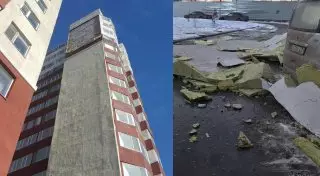 Жителей Астаны предупредили о падении облицовки с домов