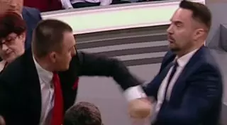Фраза польского журналиста спровоцировала массовую драку в эфире НТВ