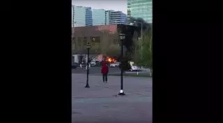 На парковке выставочного комплекса "Корме" в Астане горел автомобиль