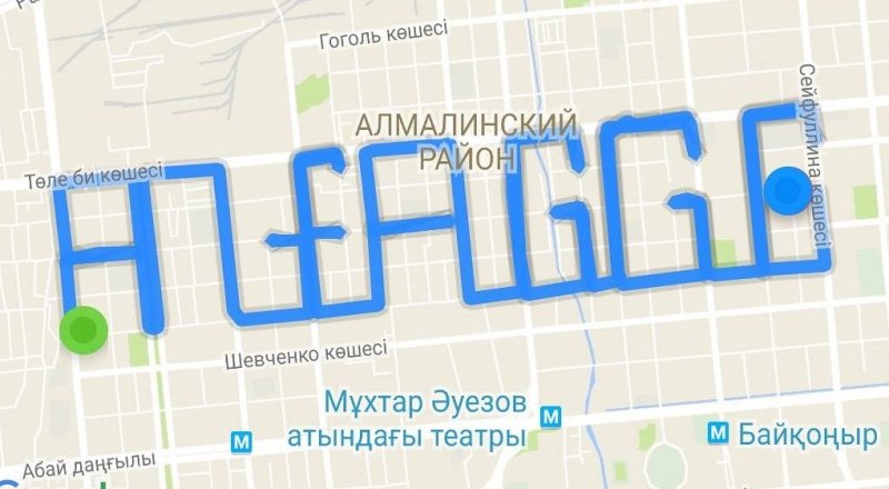 Скриншот с Google.maps