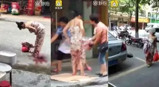 Китаянка родила на улице и пошла дальше с покупками