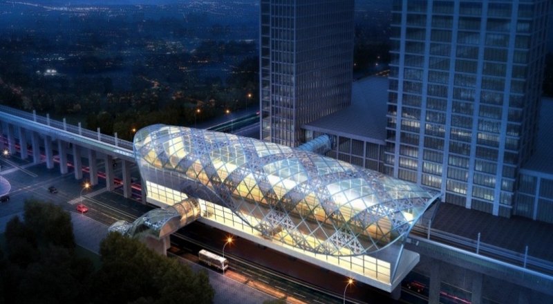 Станция у "Абу Даби Плаза"/ clrt.kz