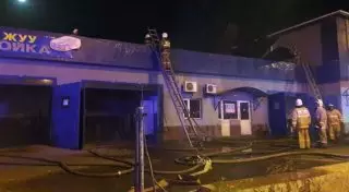 Автомойка горела в Алматы