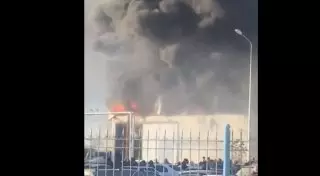 Черный дым над Астаной: пожар в районе рынков