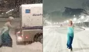 Диснеевская принцесса спасла застрявшего в снегу полицейского в США
