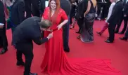 Российская модель оконфузилась на красной дорожке в Каннах
