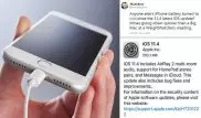 Владельцы iPhone жалуются на обновление, которое разряжает батарею за минуты
