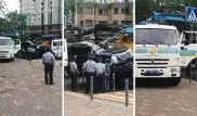Cadillac Escalade повредили при эвакуации в Алматы