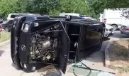 Gelandewagen перевернулся по проспекту Абая в Алматы