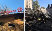 Пожар в центре Алматы: что осталось от кафе "Динара"