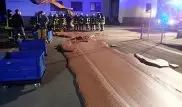 Тонна шоколада вылилась на улицу и замерзла в Германии