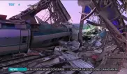Скоростной поезд в Турции врезался в локомотив - видео с места крушения