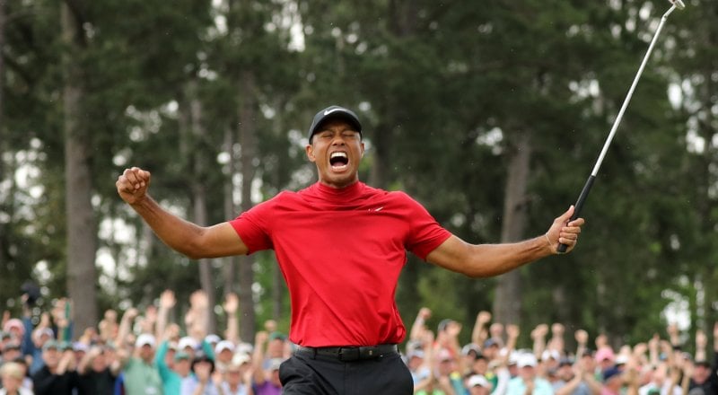 Тайгер Вудс на US Masters в Огасте (2019). Фото: REUTERS/Lucy Nicholson