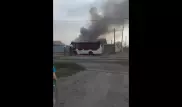 Люди едва успели выбежать - автобус сгорел в Петропавловске