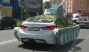 Автомобиль-"танк" проехал по улицам Шымкента