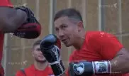 Появились кадры с открытой тренировки Головкина и Роллса перед боем