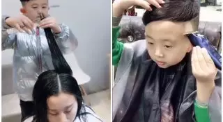 6-летний парикмахер и визажист из Китая покорил Сеть