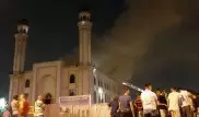Мечеть горит в Алматы