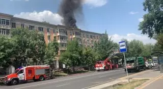 Названа причина пожара на проспекте Назарбаева в Алматы