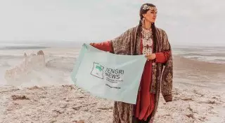 "Мисс Казахстан" провела съемки в каньоне древнего океана