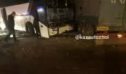 ДТП с участием двух автобусов произошло на трассе Алматы - Ташкент