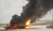 Две машины сгорели после ДТП на трассе в Павлодарской области