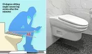 Создан "неудобный" унитаз с 13-градусным наклоном для повышения продуктивности на работе