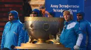 В Алматы Шишигина зажгла чашу от огня Азиады