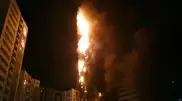 12 человек пострадали при пожаре в небоскребе в ОАЭ