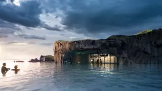 В Исландии строят теплую лагуну с видом на северное сияние и баром на воде