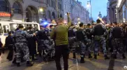 Массовые задержания прошли в центре Москвы