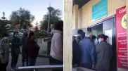 Столпотворение у поликлиники сняли на видео в Алматы