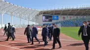 Назарбаев посетил новый стадион в Туркестане