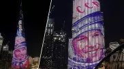 Портрет Гагарина появился на самом высоком здании Бурдж-Халифа