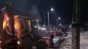 Укладка асфальта на снег в Талгаре попала на видео