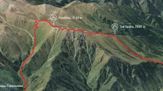 "Ак-Булак" - Кок-Жайляу - вершина Кумбель - западный гребень Кумбеля - Горельник