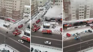 Магазин загорелся в Нур-Султане