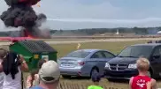 На авиашоу в США во время взрыва погиб водитель реактивного грузовика