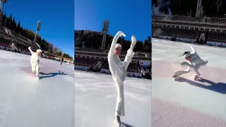 "Идеально все". Медведева выложила видео с "Медеу" и восхитила казахстанцев