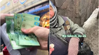 "Ком в горле". Алматинец помог одинокой пенсионерке, став героем соцсетей